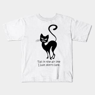 Funny Tail In The Air High Tail Cat Kids T-Shirt